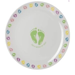 Wilton Autograph Plate Baby Shower Keepsake Warm Wishes New‎ in Box